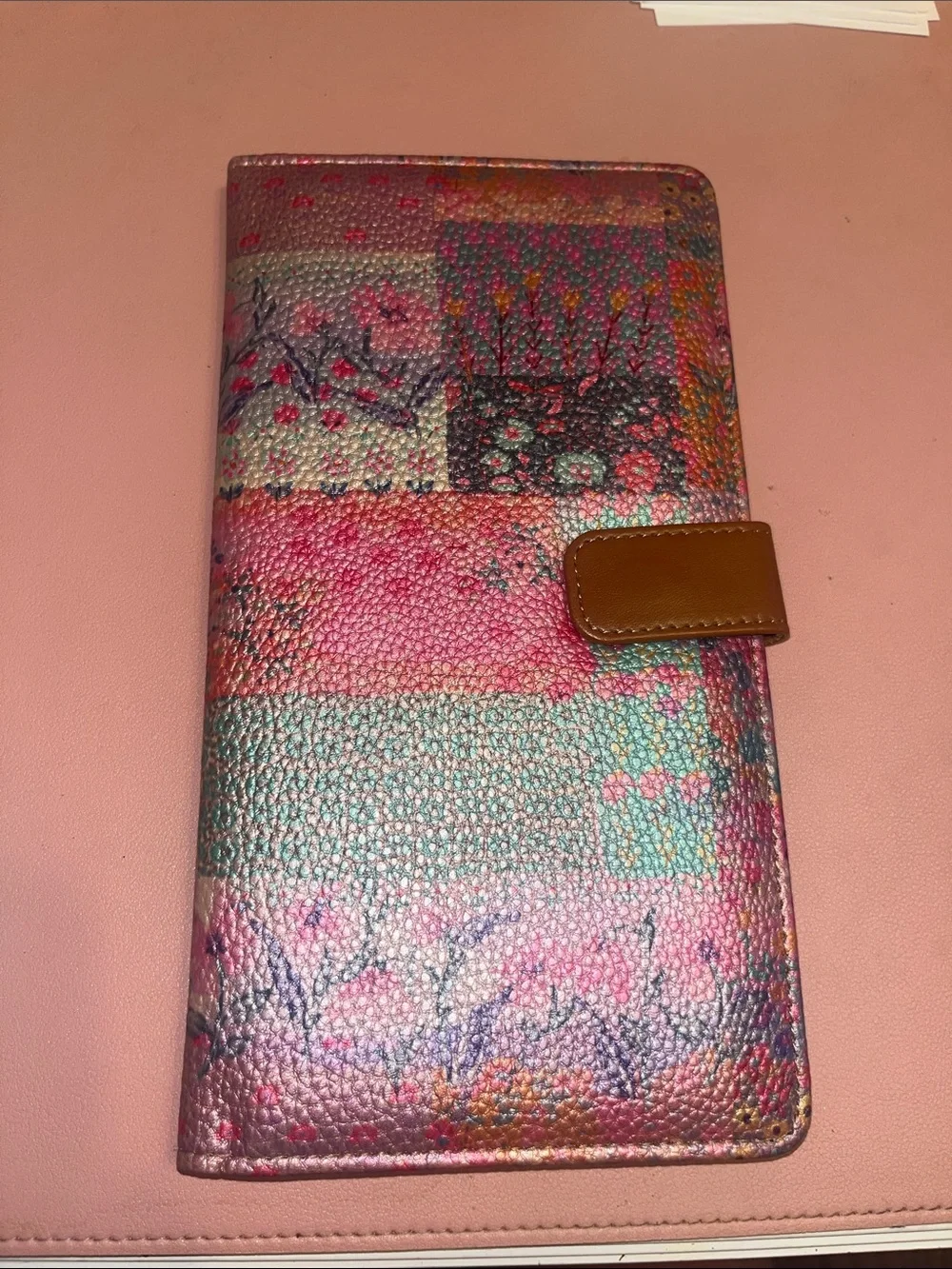 Natural Life Floral Patchwork Passport Case/Travelers Notebook